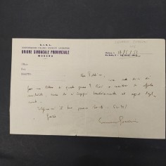 Lettera dell'Unione sindacale firmata da Ermanno Gorrieri deputato e partigiano 2