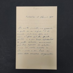 Lettera autografa di Antonio Fogazzaro senatore e scrittore, 1908. Buono 2