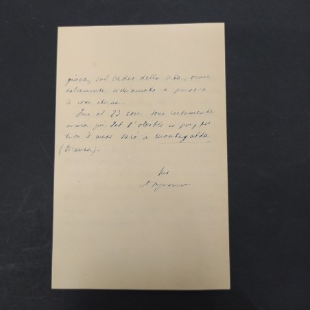 Lettera autografa di Antonio Fogazzaro senatore e scrittore, 1908. Buono