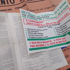 Lotto di 4 documenti del Movimento Sociale Italiano 1976-80. Piccoli strappi 2