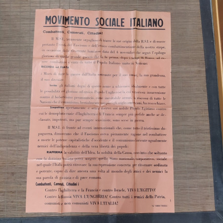Lotto di 4 documenti del Movimento Sociale Italiano 1976-80. Piccoli strappi