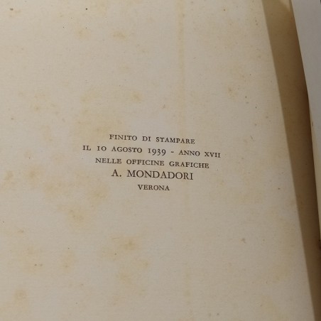 Libro Giorno di Festa di Indro Montanelli con dedica, Mondadori, 1939. Sbucciato