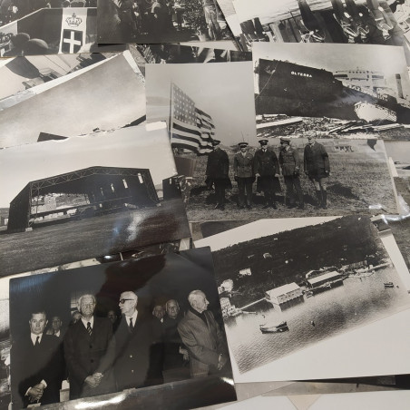 Lotto di 87 foto e cartoline dell'aeronautica dei primi del 900. Ingiallimenti