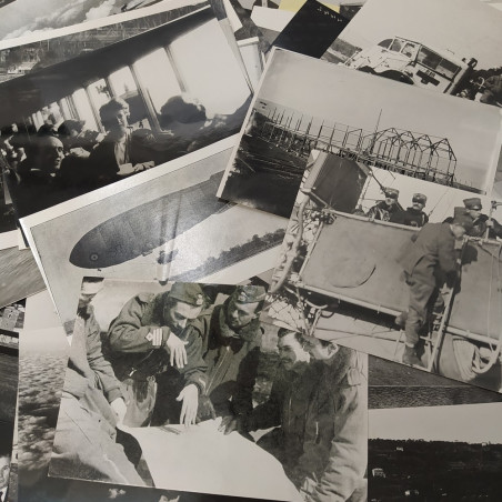 Lotto di 87 foto e cartoline dell'aeronautica dei primi del 900. Ingiallimenti