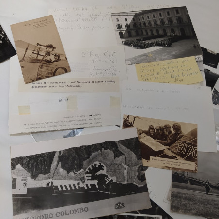 Lotto di 87 foto e cartoline dell'aeronautica dei primi del 900. Ingiallimenti