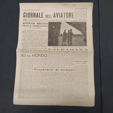 Settimanale militare Giornale dell'Aviatore del 26/04/1945 sbiadito, macchioline