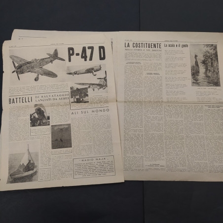 Settimanale militare Giornale dell'Aviatore del 26/04/1945 sbiadito, macchioline