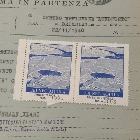 Lotto di 3 documenti dell'aviazione anni '40 e e chiudilettera celebrativi '90