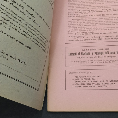 Rivista Aeronautica, Associazione culturale aeronautica, numero 4, 1947. Buono