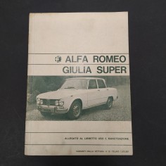 Allegato al libretto Uso e manutenzione Alfa Romeo Giulia Super, 1971. Macchie