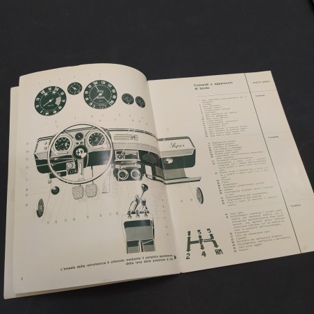 Allegato al libretto Uso e manutenzione Alfa Romeo Giulia Super, 1971. Macchie