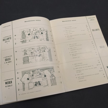Allegato al libretto Uso e manutenzione Alfa Romeo Giulia Super, 1971. Macchie