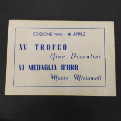 Opuscolo del XV trofeo ciclistico Gino Visentini, medaglia Mario Miriamoli 1960 2