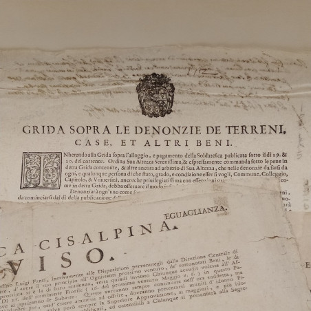 Lotto di documenti giuridici relativi a Modena risalenti al '600-'800
