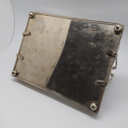 Antipastiera in vetro e metallo anni '30/'40 con maniglia. Buone condizioni
