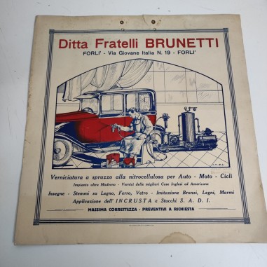 Poster Ditta Fratelli Brunetti Forli bozzetto di Maceo Casadei