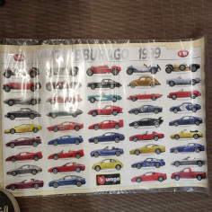 Poster modelli auto Burago 1974-1999 pieghe 70x100 2