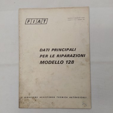 Fiat Vetture mod. 128, Dati principali per le riparazioni, 1970. Macchie