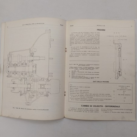 Fiat Vetture mod. 128, Dati principali per le riparazioni, 1970. Macchie