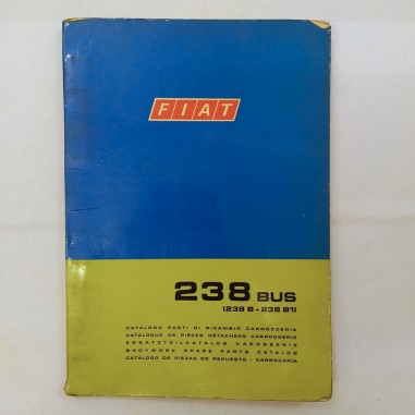 Catalogo parti di ricambio Fiat 238 Bus, 1973, multilingue. Condizioni mediocri