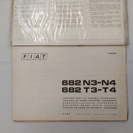 Catalogo parti di ricambio Fiat 682 N3-N4； T3-T4, 1973. Condizioni mediocri