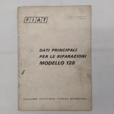 Auto Fiat mod. 128, Dati principali per le riparazioni, 1970. Macchie