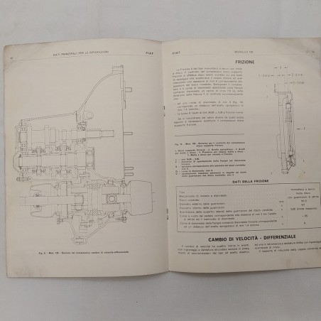 Auto Fiat mod. 128, Dati principali per le riparazioni, 1970. Macchie