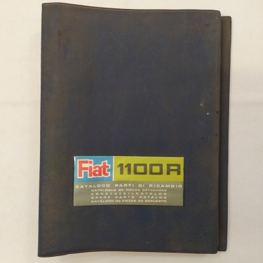 Catalogo parti di ricambio Fiat  1100R multilingue in raccoglitore,'66. Mediocre