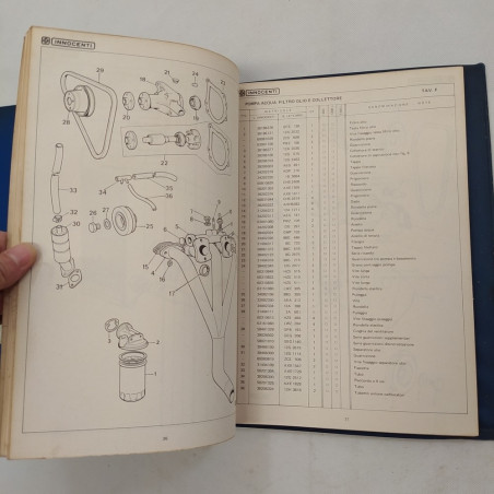 Raccoglitore Catalogo ricambi Innocenti, 1973. Condizioni mediocri