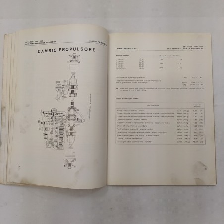 Manuale BETA Dati per le riparazioni auto Lancia, 1976. Condizioni mediocri