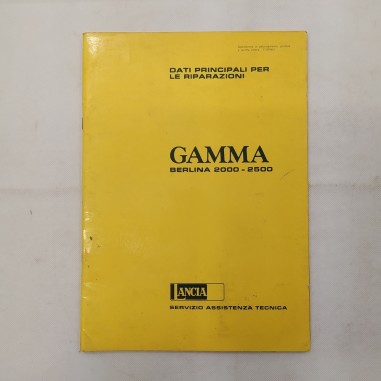 Manuale GAMMA Dati per le riparazioni auto Lancia, 1977. Condizioni mediocri