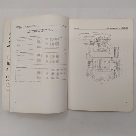 Manuale GAMMA Dati per le riparazioni auto Lancia, 1977. Condizioni mediocri