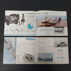 Lotto di 2 cataloghi fuoribordo Attaque e Zodiac, anni '60. Sbiaditi 2