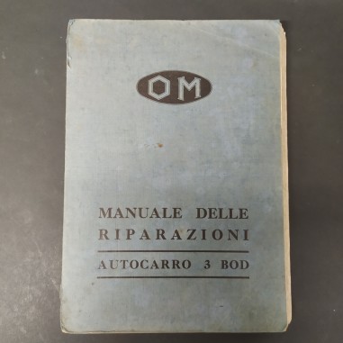 Manuale delle riparazioni autocarro 3 BOD, 1938. Strappi e macchie