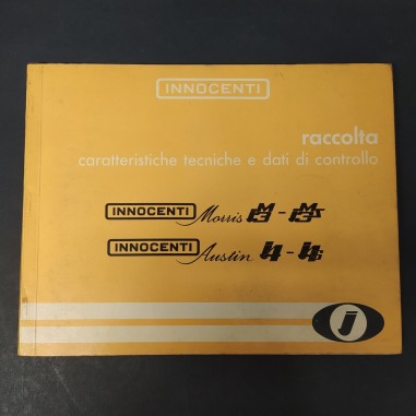 Raccolta caratteristiche tecniche e dati Innocenti Austin, Morris,1968. Mediocre