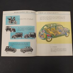 Catalogo Fiat La Seicento, 1955. Polvere e macchie in copertina 2