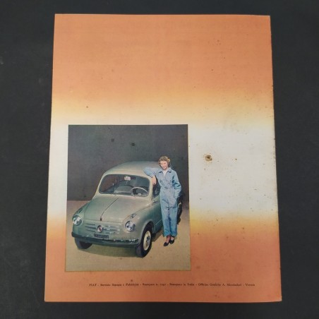 Catalogo Fiat La Seicento, 1955. Polvere e macchie in copertina