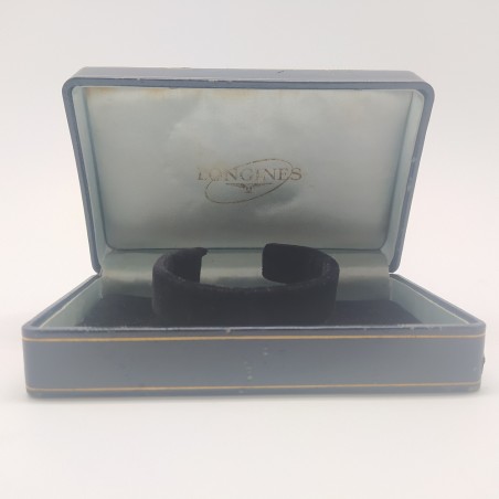 Cofanetto per orologio da donna Longines, colore blu, sbucciato e macchiato