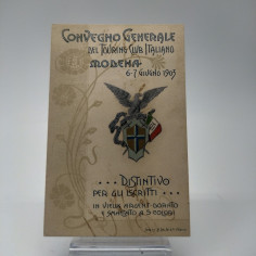 Cartolina del Convegno Generale del Touring Club Italiano di Modena 1903. Buono