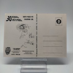 Cartolina celebrativa per i 30 anni dei Nomadi con firme stampate. Buono 2