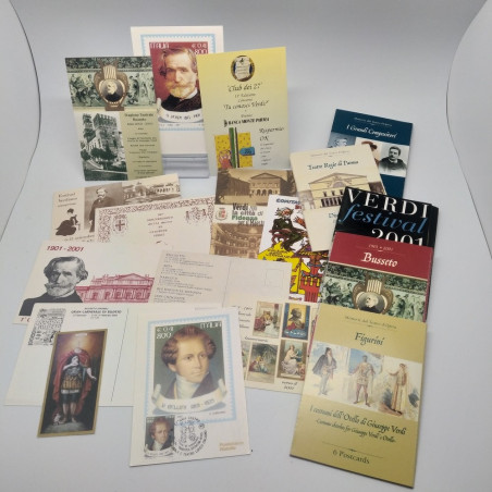 Lotto di 19 cartoline e raccolte di cartoline di compositori e varie. Buono