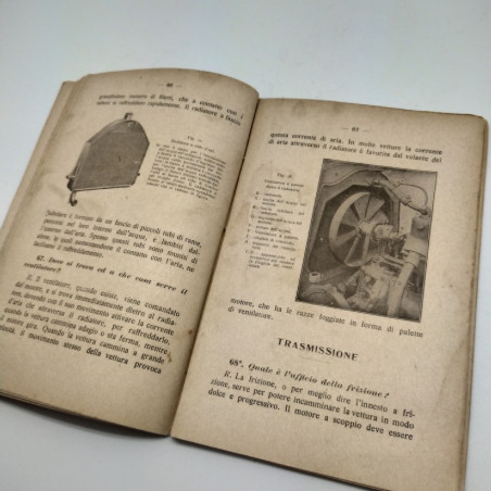 Libro Il Catechismo dello Chauffeur, Casimiro Boella, 1914. Rilegatura cedevole