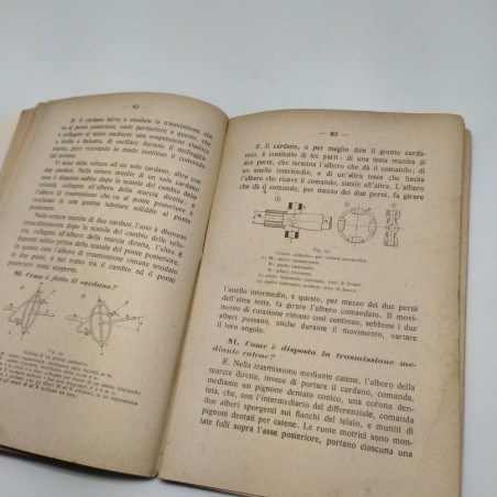 Libro Il Catechismo dello Chauffeur, Casimiro Boella, 1914. Rilegatura cedevole
