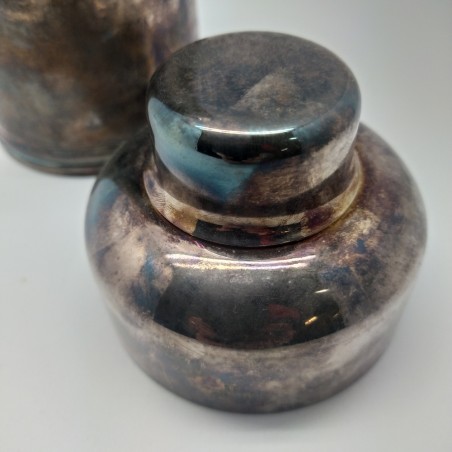 Shaker per cocktail in metallo argentato CESA 1882 con elegante patina