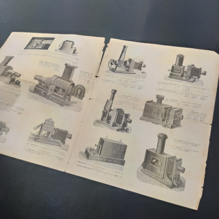 Catalogo di lanterne per carrozze in inglese e francese fine '800. Strappi