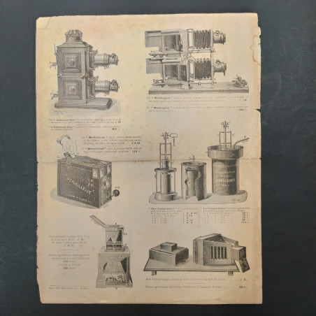 Catalogo di lanterne per carrozze in inglese e francese fine '800. Strappi