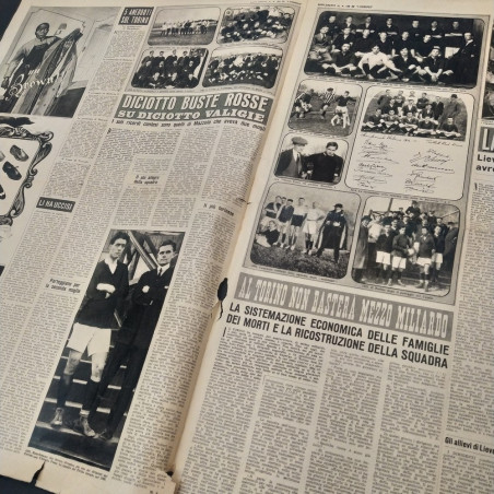 Supplemento della rivista L'Europeo sul Torino 1949. Lievi strappi