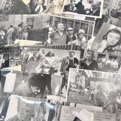 Lotto di 43 foto di scena di vari film di Fellini. Annotazioni sul retro 2