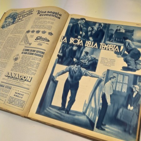 Riviste Cinema Illustrazione annata 1933 rilegate il volume rigido. Ingiallito