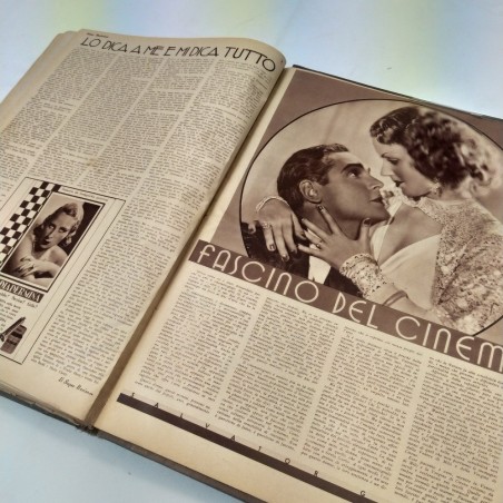 Riviste Cinema Illustrazione annata 1933 rilegate il volume rigido. Ingiallito